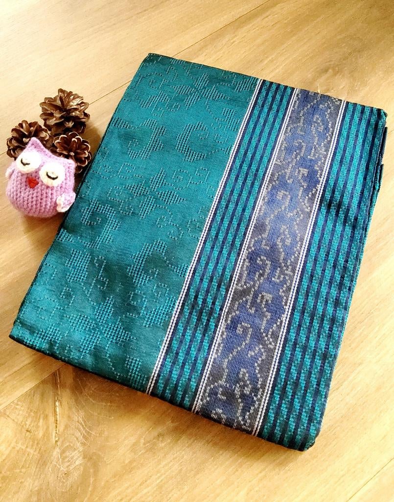 Handgeweven Ikat uit Indonesië #0068, Overige kleuren, Verzenden, 30 tot 120 cm, Satijn of Zijde