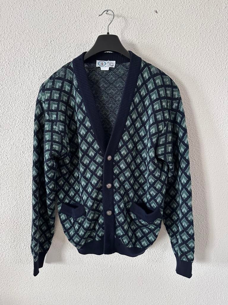 Vintage vest merino wol, Kleding | Dames, Ophalen of Verzenden, Zo goed als nieuw, Maat 38/40 (M), Blauw