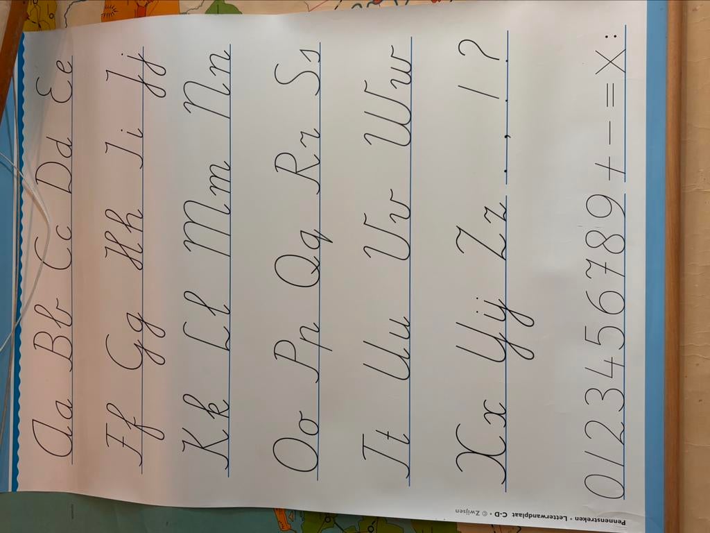 Letterkaart, Antiek en Kunst, Antiek | Schoolplaten, Ophalen of Verzenden, Overige thema's
