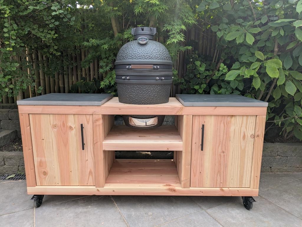 Nieuw - Buitenkeuken Kamado BBQ Meubel Douglas, Ophalen of Verzenden, Nieuw, Houtskool