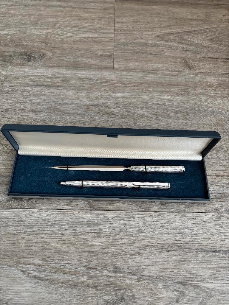 pennenset NIEUW zilverkleurig, Ophalen of Verzenden, Nieuw