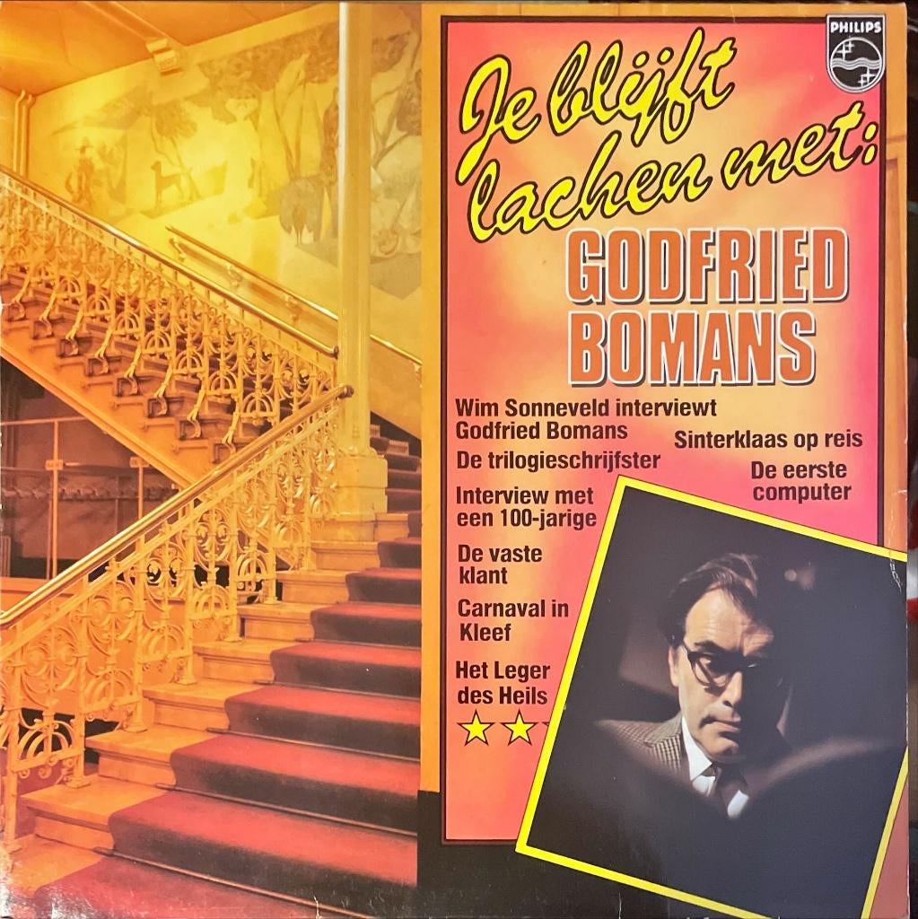 Je blijft lachen met Godfried Bomans - Vinyl, Ophalen of Verzenden, Gebruikt, 12 inch, Levenslied of Smartlap