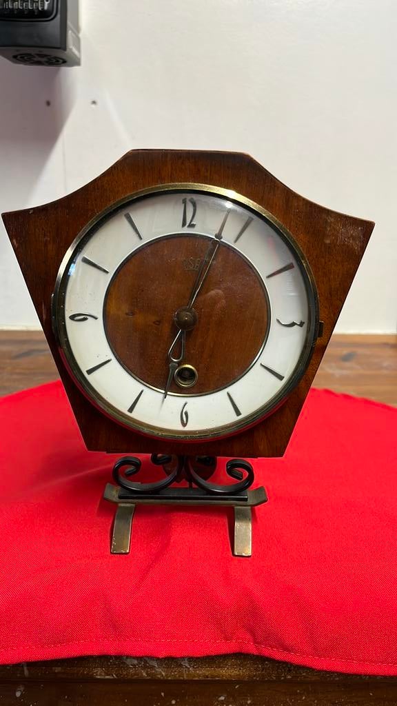 Antieke oude Tafel - Mantelklok, Antiek en Kunst, Ophalen of Verzenden