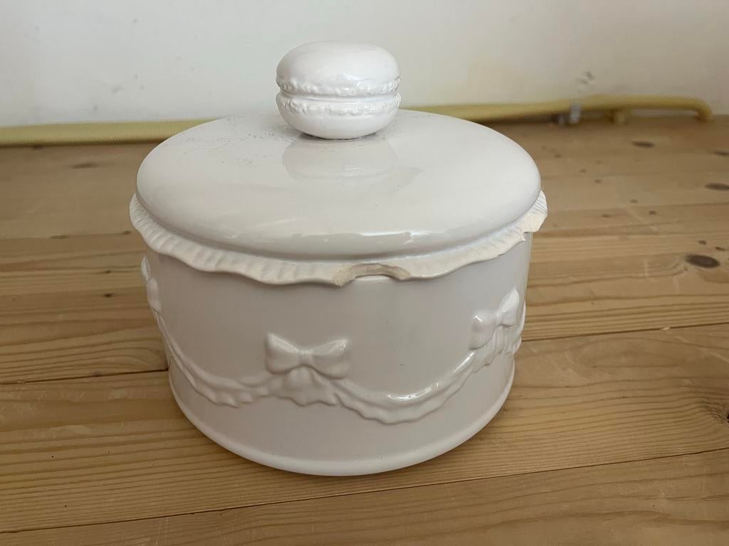 Rivièra Maison Macaron Pot - Beschadigd, Ophalen of Verzenden, Gebruikt, Overige materialen, Minder dan 50 cm