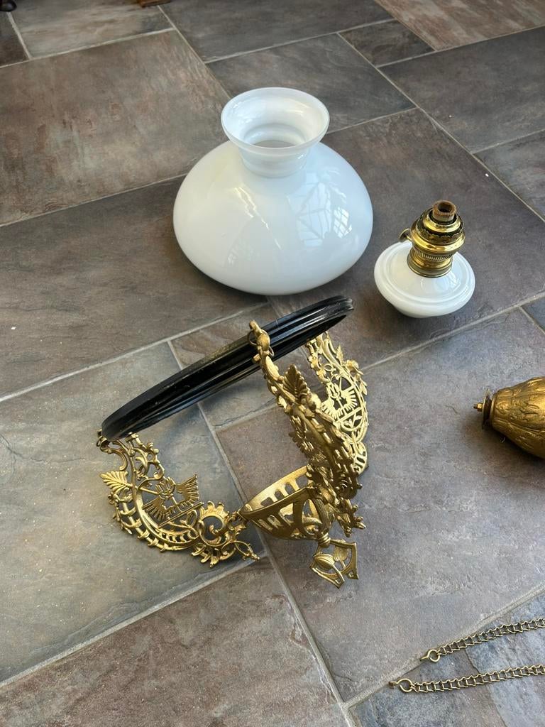 Antieke olielamp (schippertje), Antiek en Kunst, Ophalen