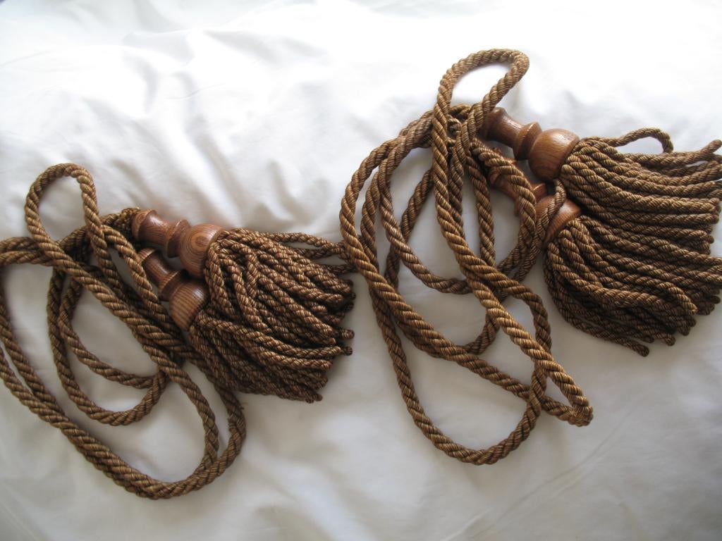 2 X Embrasse van 2 Gordijnkwasten aan 1 Koord Bruintinten*, Ophalen of Verzenden