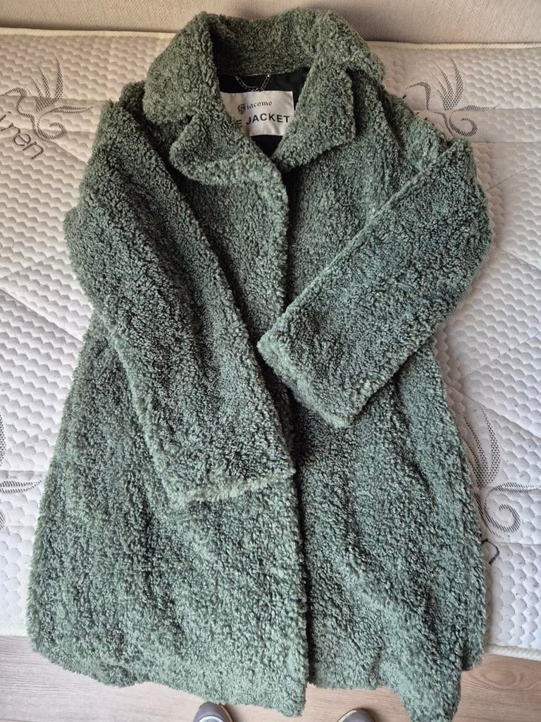 Groene teddy jas - Giacomo, Maat 38/40 (M), Ophalen of Verzenden, Zo goed als nieuw, Giacomo