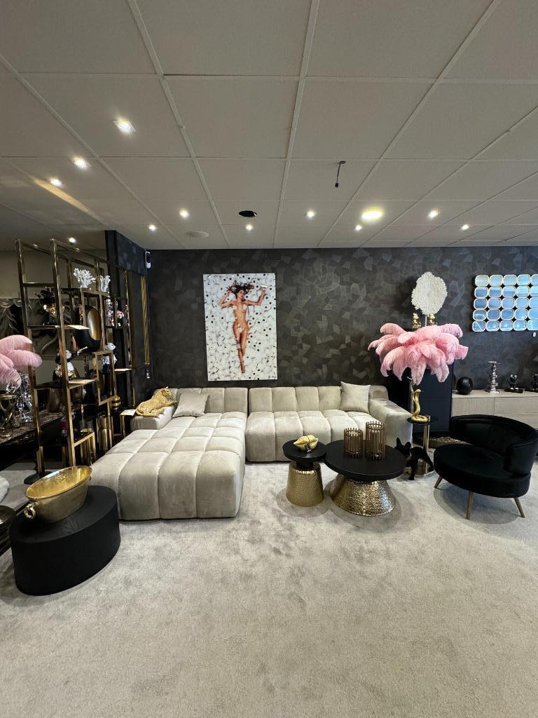 Bank Cube 3 zits + Lounge Richmond Interiors, Richmond Interiors, Hoekbank, 75 tot 100 cm, Ophalen of Verzenden