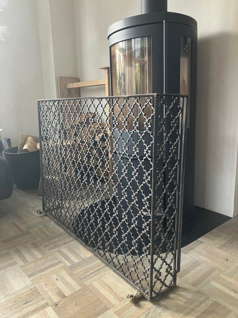 Prachtige authentiek brocante scherm of hek voor kachel, Ophalen, Gebruikt