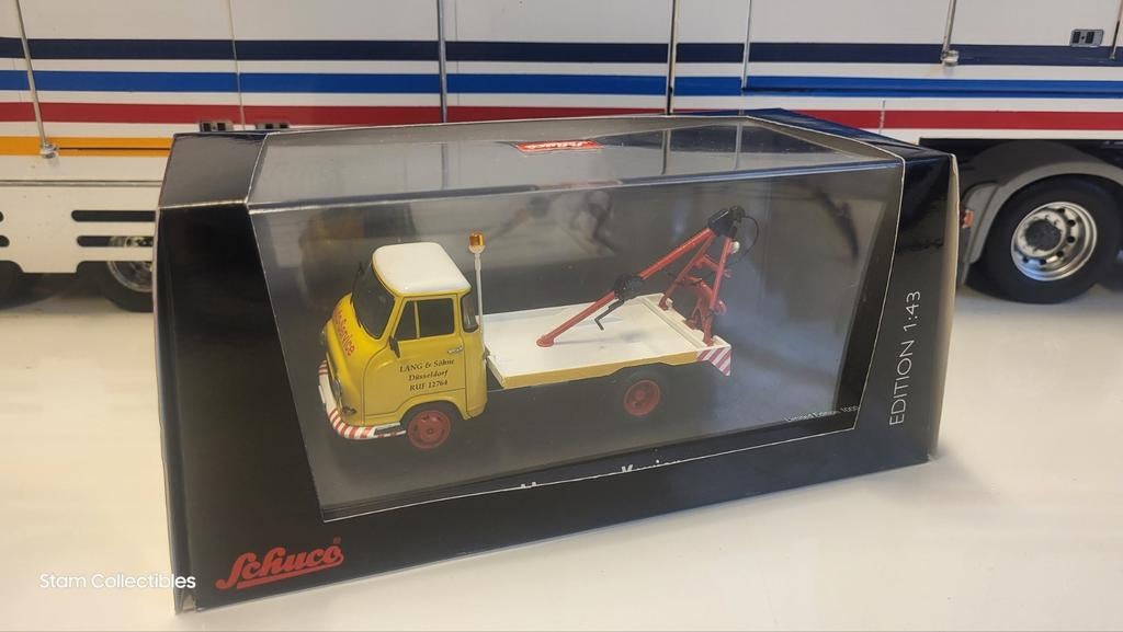 Schuco Hanomag Kurier Abschleppwagen Takelwagen Yellow, Auto, Ophalen of Verzenden, Zo goed als nieuw, Schuco