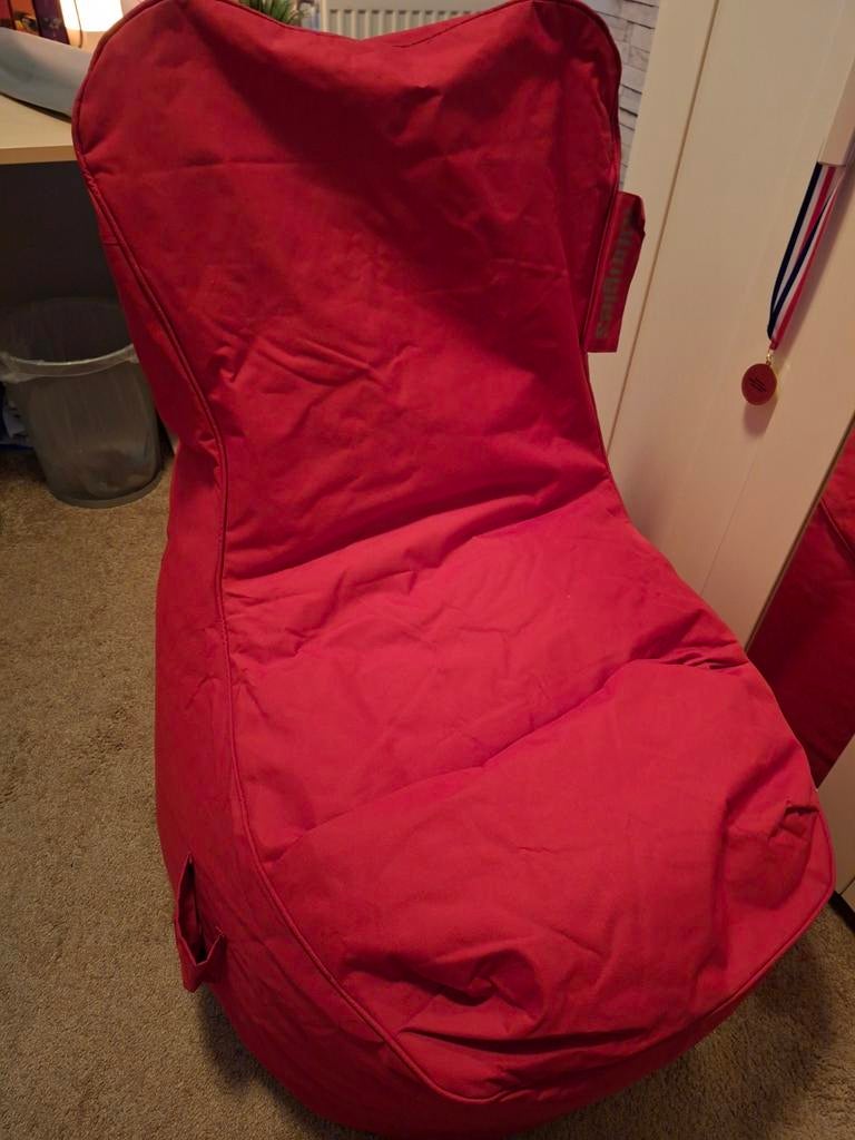 Rode Zitzakstoel - Loungies, Ophalen, Zo goed als nieuw, Rood, Zitzakstoel