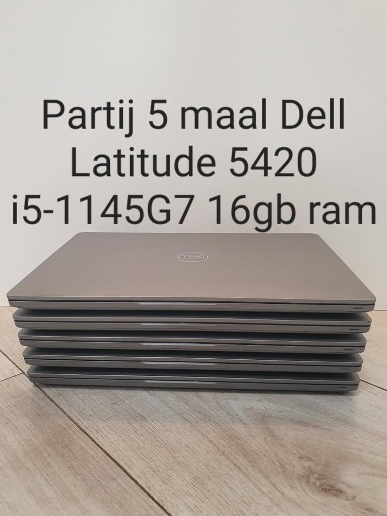 Partij 5 stuks Dell Latitude 5420 i5-1145G7 16gb 256gb SSD, Computers en Software, Windows Laptops, Nieuw, 14 inch, SSD, 3 tot 4 Ghz