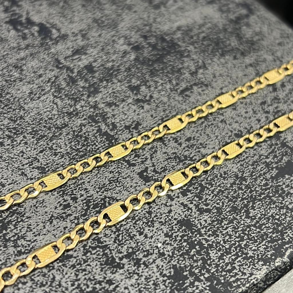 14k gouden ketting prachtig schakel cuban model, Ophalen of Verzenden, Nieuw, Goud