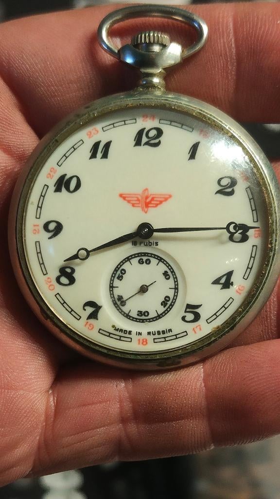 Molnija Russische zakhorloge van jaren 90 trein, Ophalen of Verzenden