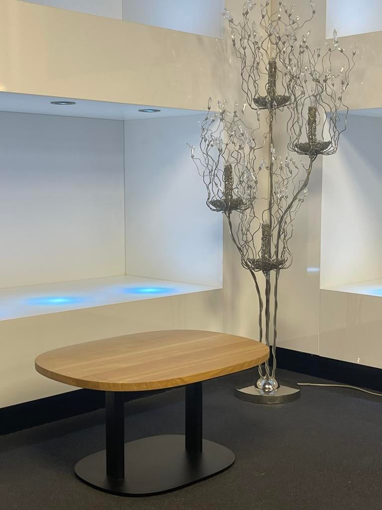 Leolux Toveri salontafel massief eiken showmodel, Ophalen, Zo goed als nieuw, 50 tot 100 cm, Minder dan 50 cm