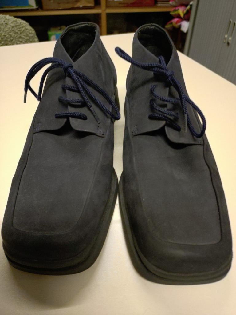 Blauwe suede schoenen - Maat 7=40 ECCO, Blauw, Onbekend, Ophalen of Verzenden, Zo goed als nieuw