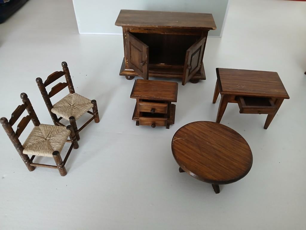 Vintage Poppenhuis Meubels - Diverse Items, Ophalen of Verzenden, Gebruikt, Poppenhuis