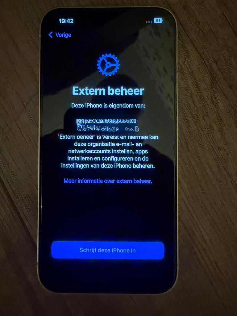 gezocht apple iPhone met mdm lock password remote management, Ophalen of Verzenden, Nieuw