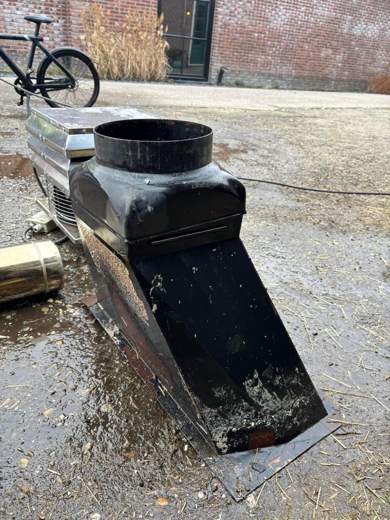 Openhaard kap inbouw staal.150mm, Ophalen of Verzenden, Houthaard