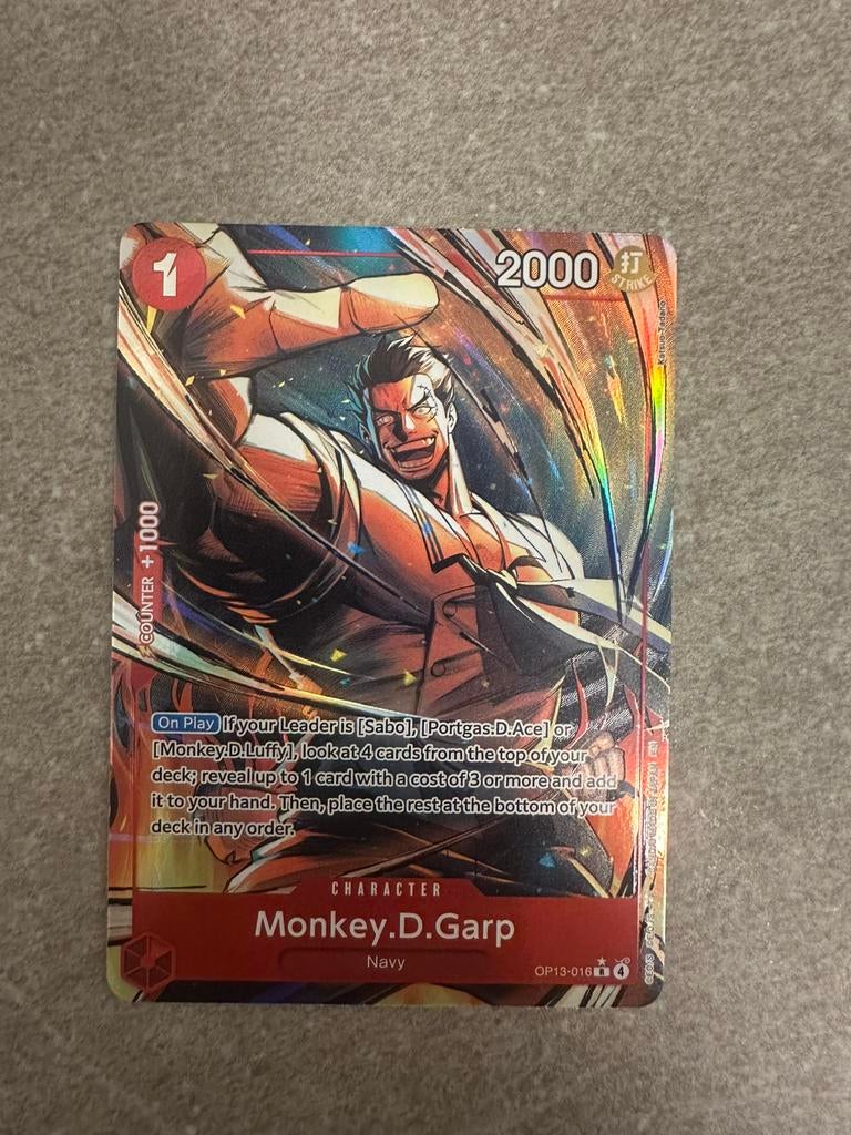 Monkey D Garp Op-13-016 one piece, Ophalen of Verzenden, Zo goed als nieuw