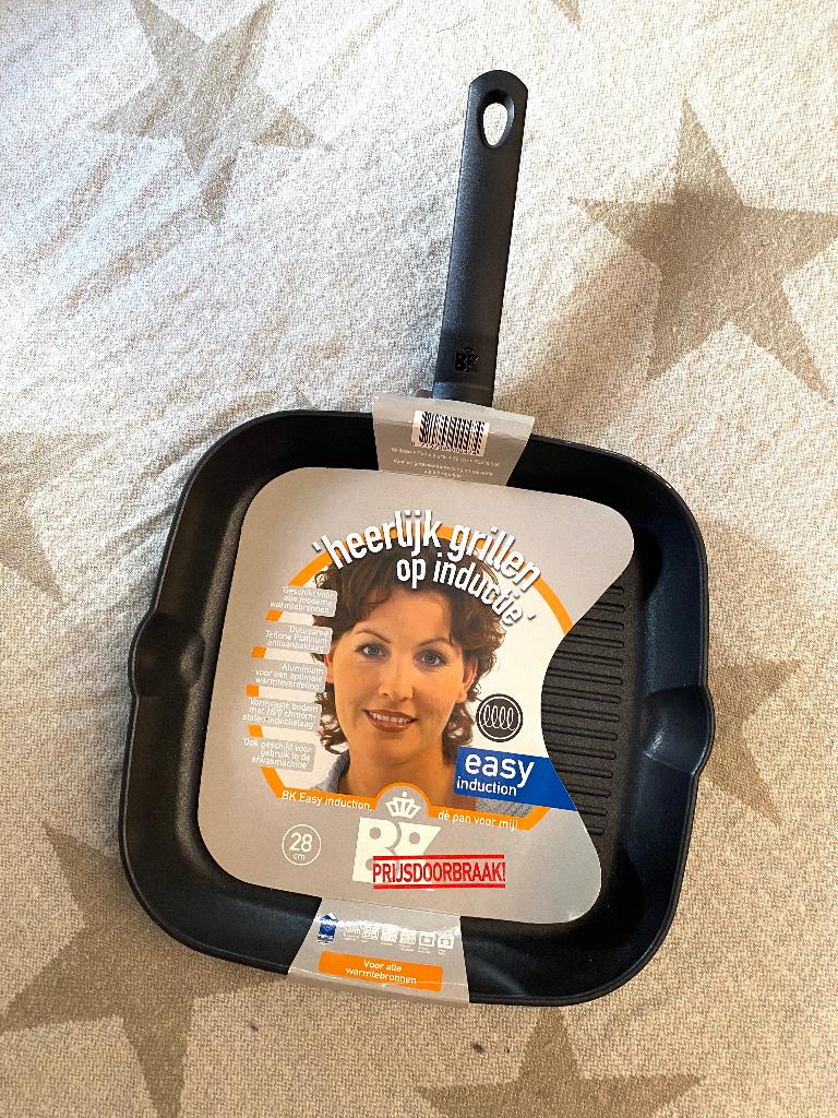 BK Easy Induction Grillpan, Kookpan of Snelkookpan, Ophalen of Verzenden, Keramische plaat, Nieuw