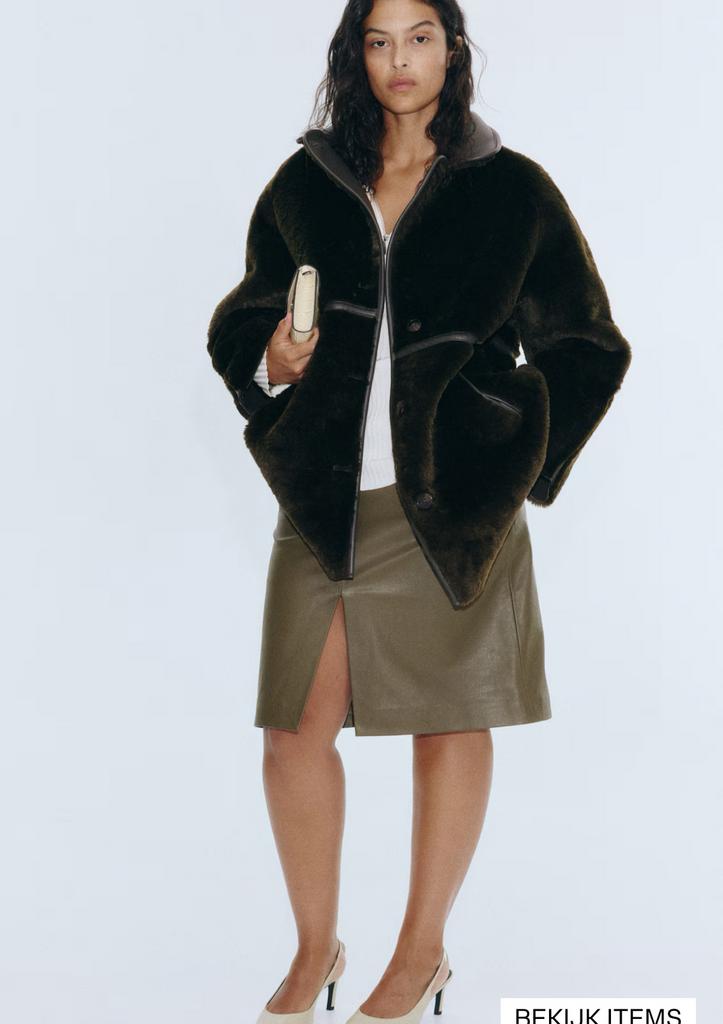 Faux fur dames jas van H&M nieuw maat M, Ophalen of Verzenden, Nieuw, Zwart