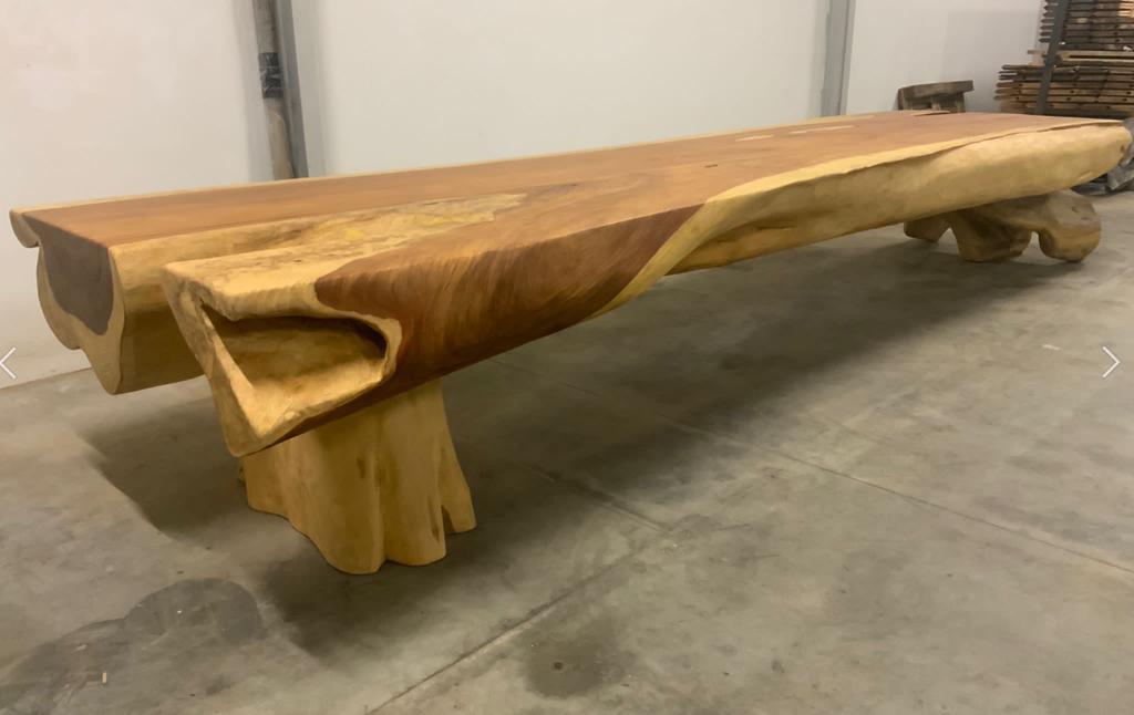 Mega grote tafels suar padoek notenhout mahonie, Ophalen, Nieuw