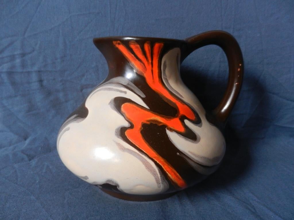 Prachtige plateel kan Zenith Gouda decor Sepia h 17,2 cm ZF, Antiek en Kunst, Ophalen of Verzenden