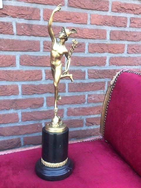groot bronzen topbeeld van MERCURIUS/ HERMES, 49 cm, Antiek en Kunst, Ophalen of Verzenden, Brons