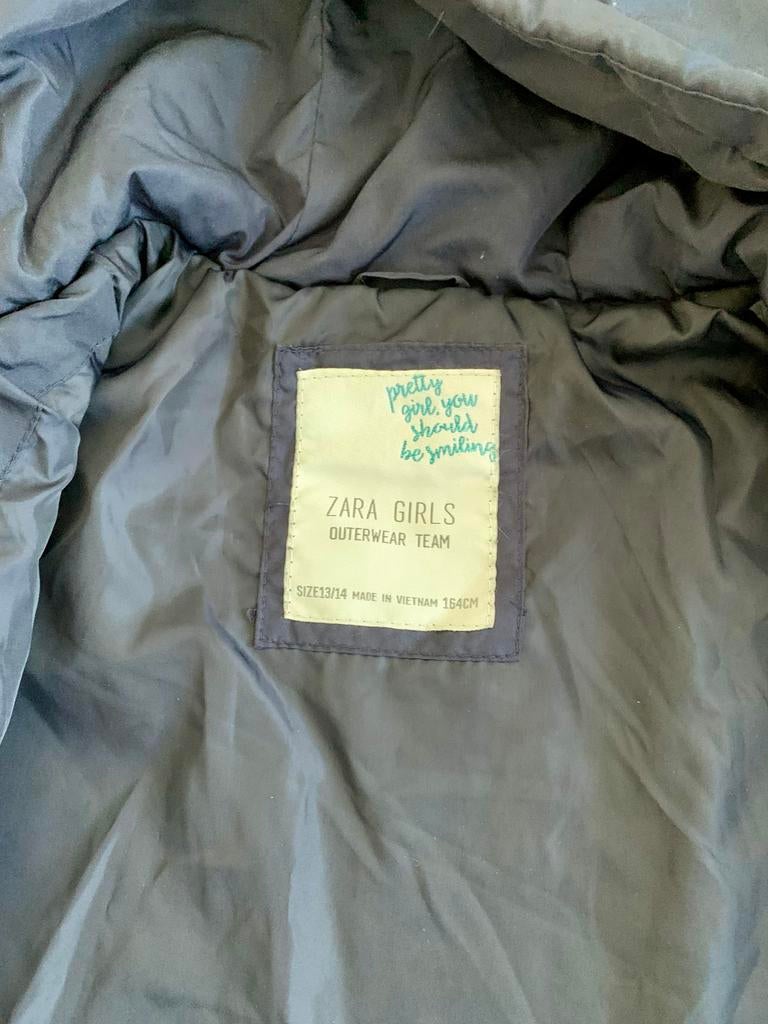 Donkerblauwe ZARA Girls Jas (maat 164), Ophalen of Verzenden, Zo goed als nieuw, Meisje