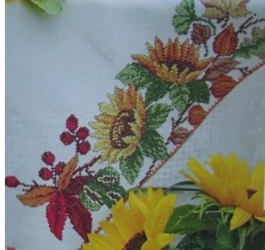 Borduurpatroon  Zonnebloemen rand nr 8343, Verzenden, Nieuw, Handborduren, Patroon