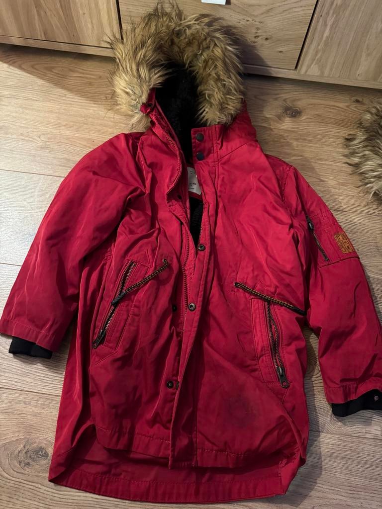 Zara Kids Rode Winterjas Maat 122, Ophalen of Verzenden, Gedragen, Maat 34 (XS) of kleiner, Jack