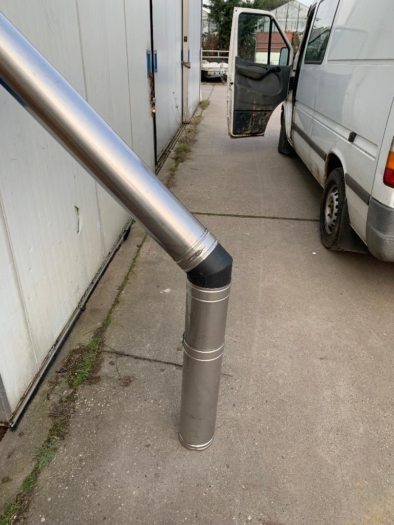 Geisoleerde kachelpijp voor een potkachel, Ophalen, Hout, Gaskachel