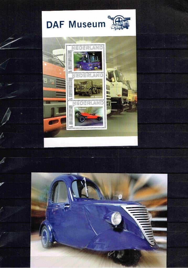 Daf Museum vel 3 persoonlijke zegels 1 & 3 kaarten/65.4, Ophalen of Verzenden, Na 1940, Postfris