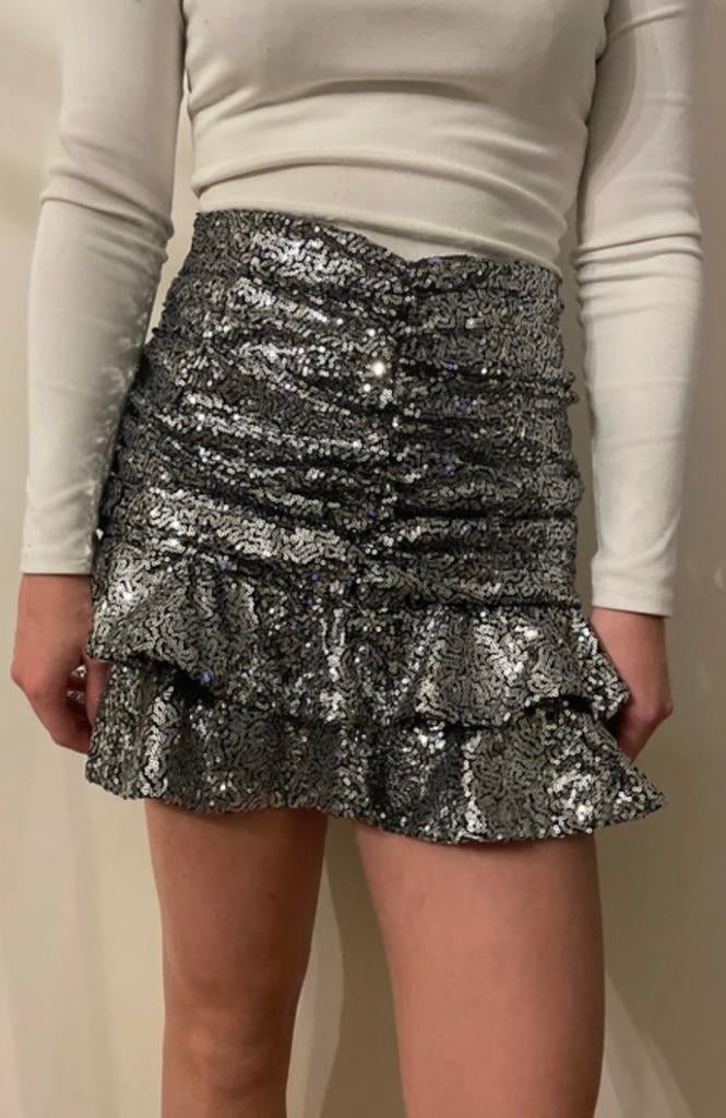 Loavies glitterrok zilver - maat S, Overige kleuren, Ophalen of Verzenden, Zo goed als nieuw, Maat 36 (S)