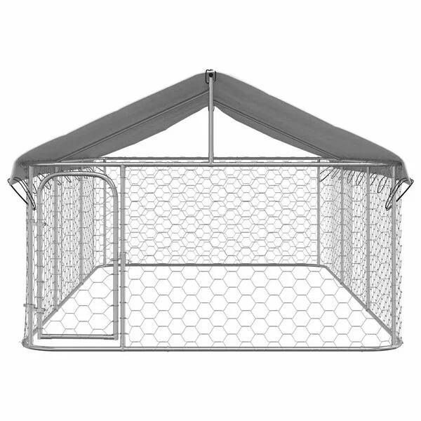 Hondenkennel voor buiten met dak 400x200x150 cm, Bdb, Kippenhok of Kippenren, Bdi, Nieuw