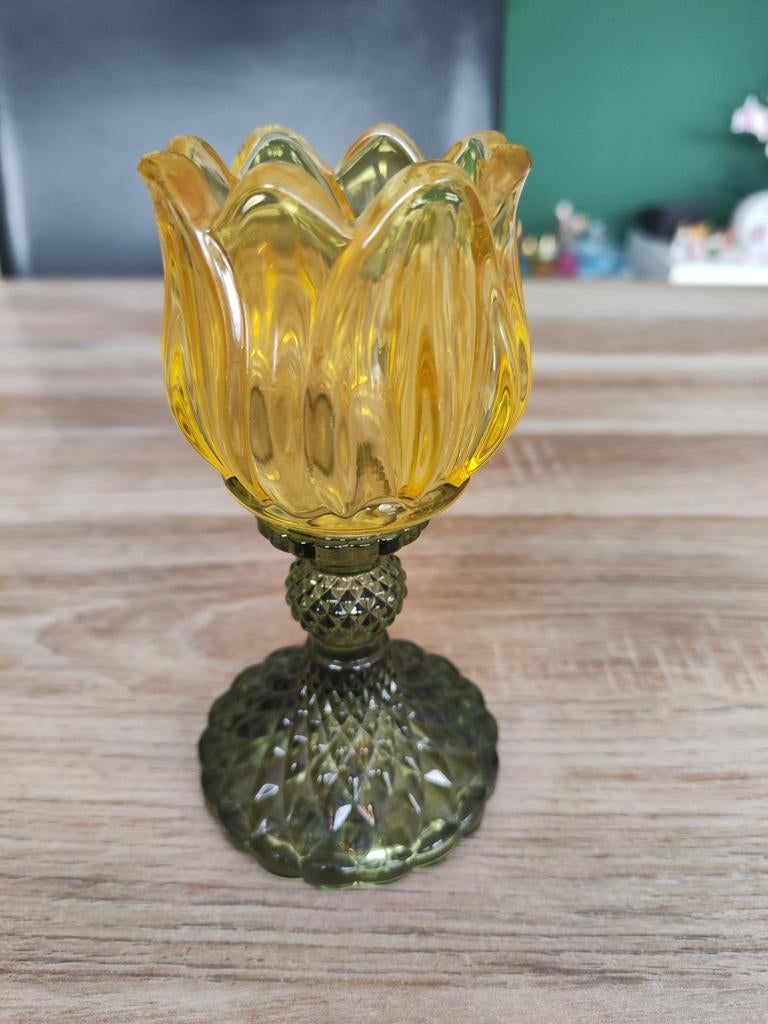 Waxinelichthouder kandelaar tulp DK Daan Kromhout, Ophalen of Verzenden, Zo goed als nieuw, Overige materialen, Minder dan 25 cm