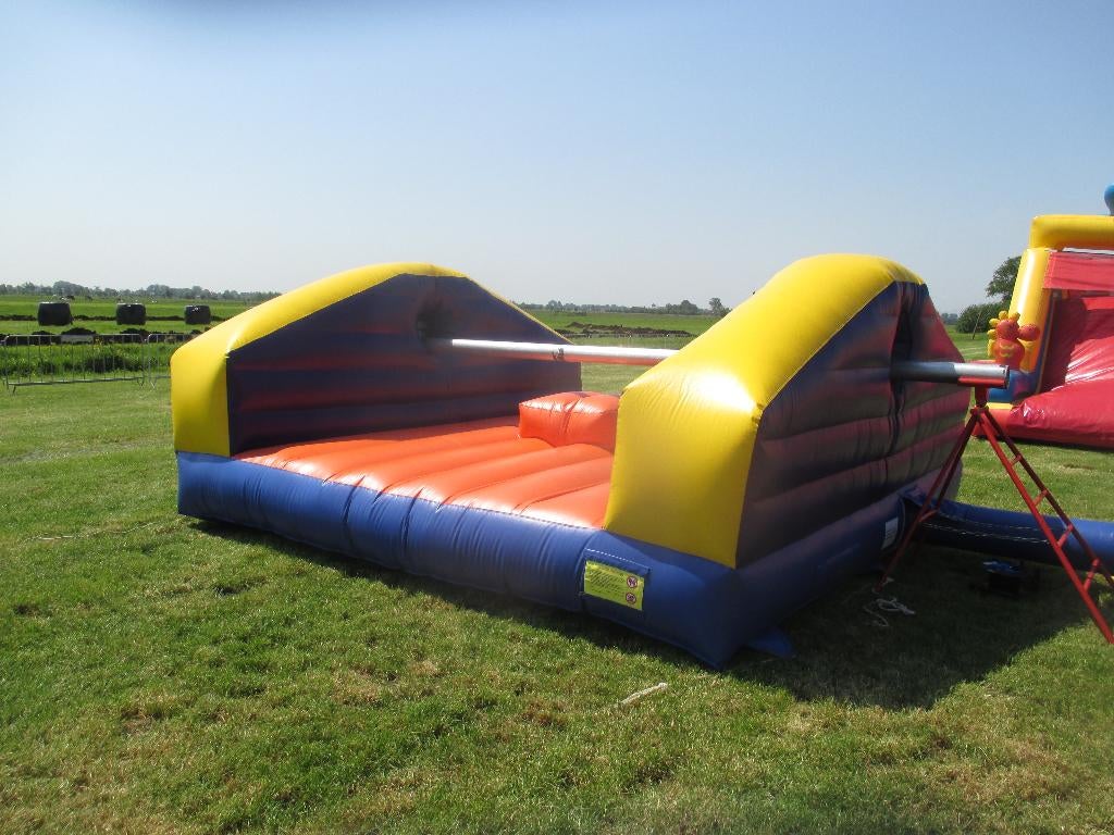 Zakslaan te huur (zeskamp stormbaan springkussen), Hobby en Vrije tijd, Ophalen, Zo goed als nieuw, Oranje of Koningsdag