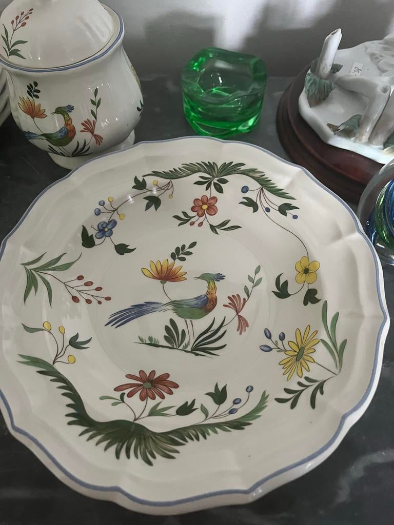 Gien Oiseaux de Paradis Soepbord - circa 22,5 cm!, Verzenden, Zo goed als nieuw, Overige stijlen, Bord(en)