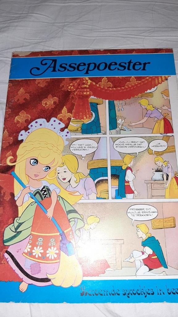 OUDE STRIP Assepoester stripboek Klassiek sprookje in beeld!, Eén stripboek, Ophalen of Verzenden, Gelezen, Beaumont