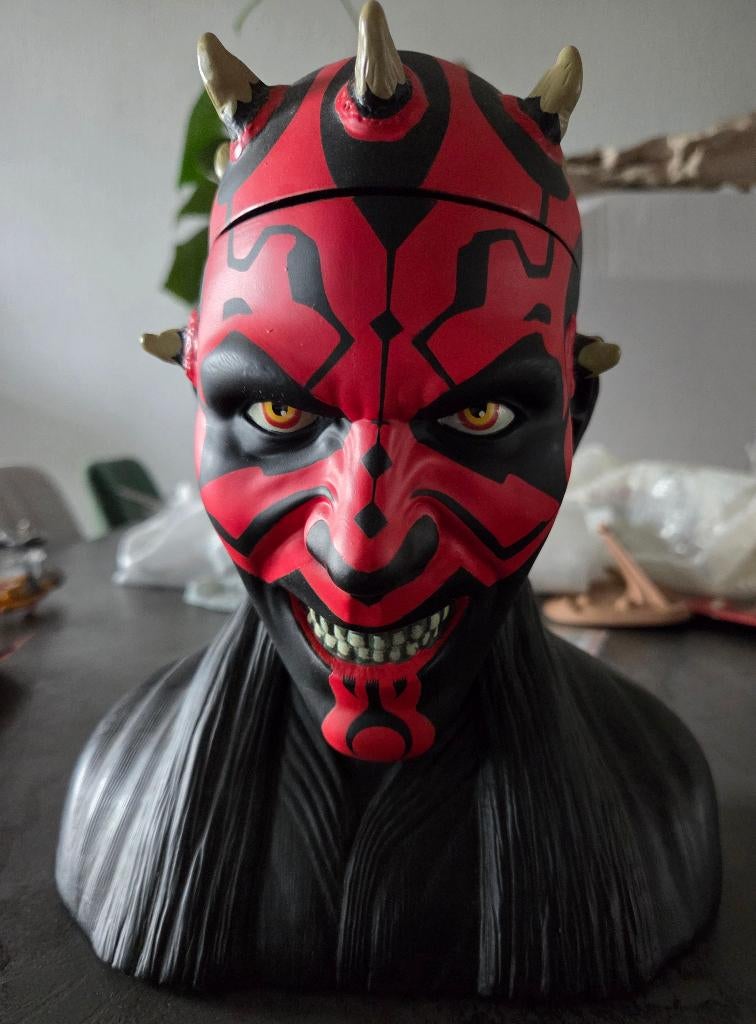 DARTH MAUL Bust Cookie Jar Container, Verzamelen, Star Wars, Ophalen of Verzenden, Zo goed als nieuw, Beeldje of Buste