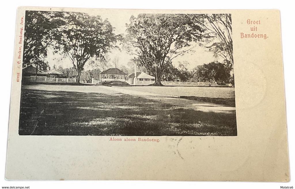 Aloon Aloon Bandoeng, Nederlands-Indië 1906, Verzamelen, Verzenden, Voor 1920, Gelopen, Buiten Europa
