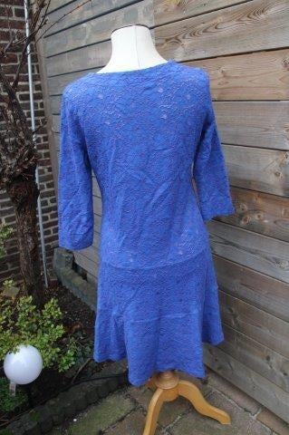 Jurk blauw Caroline Biss mt 44 transparant Vaste prijs AANBI, Maat 42/44 (L), Zo goed als nieuw, Knielengte, Caroline Biss