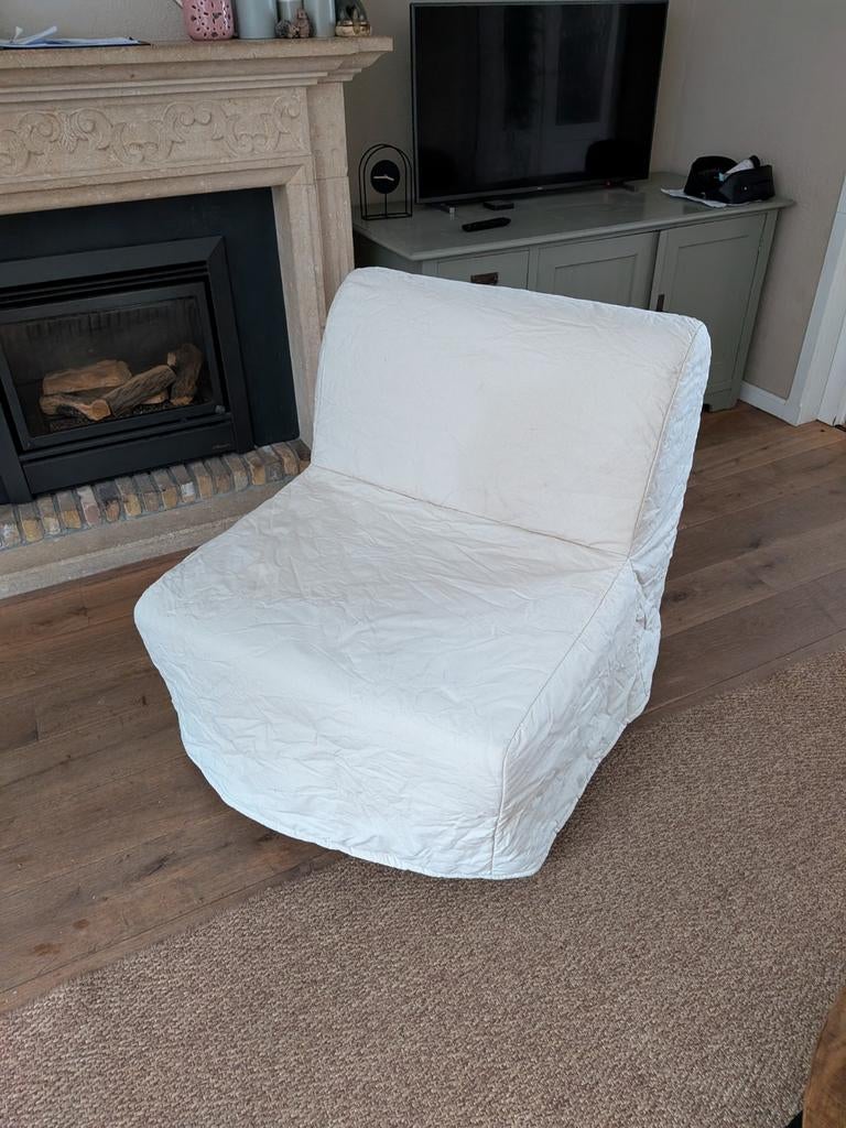 Ikea slaapbank slaapfauteuil Lycksele LÖVAS, Huis en Inrichting, Slaapkamer | Slaapbanken, Ophalen, Zo goed als nieuw, Eenpersoons