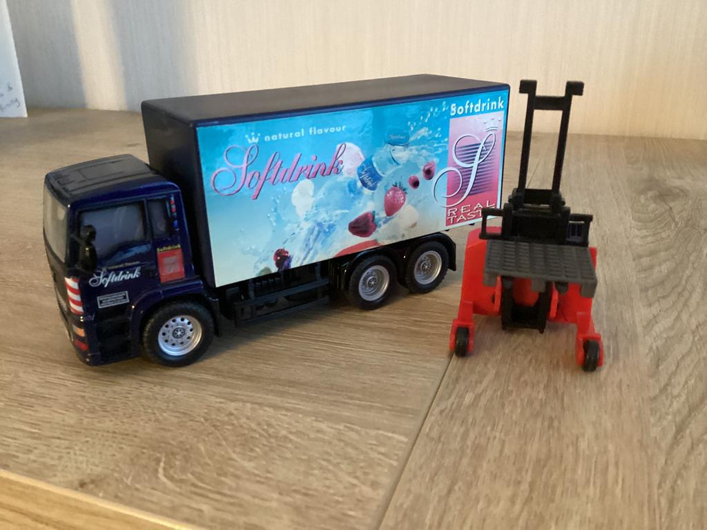 Als Nieuw MAN Bakwagen met Spiegels En Kooiaap 1:50, Ophalen of Verzenden, Zo goed als nieuw, Bus of Vrachtwagen, Overige merken