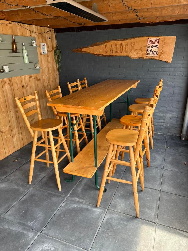 Statafel / biertafel te huur, Huis en Inrichting, Barren, Zo goed als nieuw, Ophalen