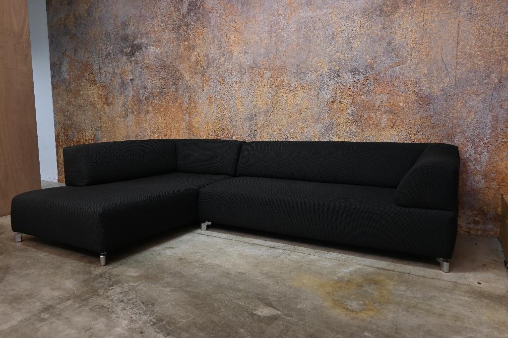 NIEUWbeklede grijze stoffen Leolux Faya Lobi design hoekbank, 250 tot 300 cm, Leolux, Leolux, Hoekbank