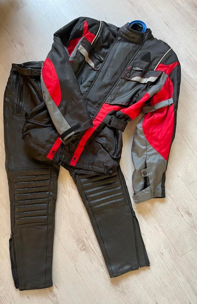 Motor jas + Leren broek (vrouw), Ophalen of Verzenden, Tweedehands, Dames, Overige typen