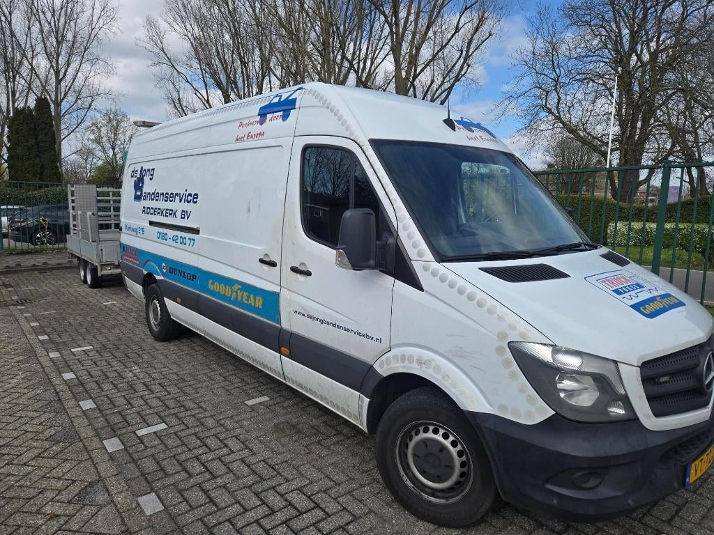 Mercedes-Benz Sprinter 313 CDI L3H2 (2016), Auto's, Bestelauto's, 1998 cc, Zwart, 4 cilinders, Wit
