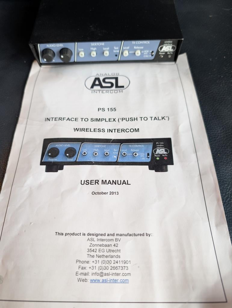 ASL PS155 interface Wireless Intercom, ASL, Nieuw, Ophalen of Verzenden, Intercom weg 1